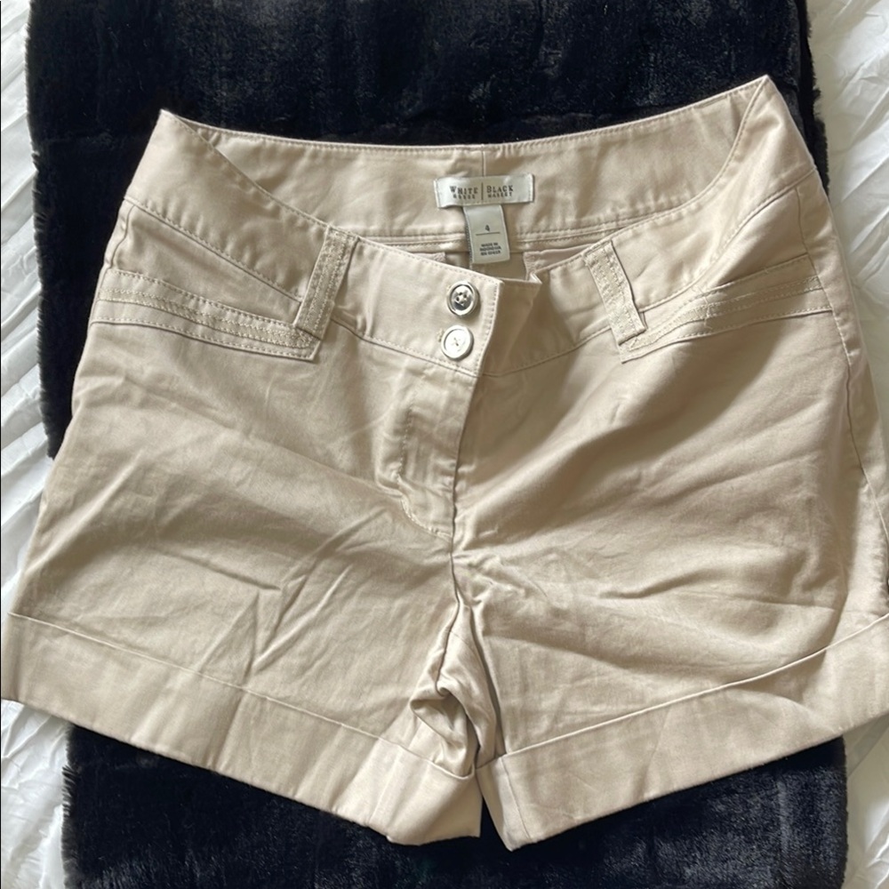 White House Black Market Tan High Waist Shorts